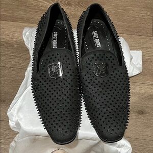 Stacy Adams Black Studded Men's Loafers